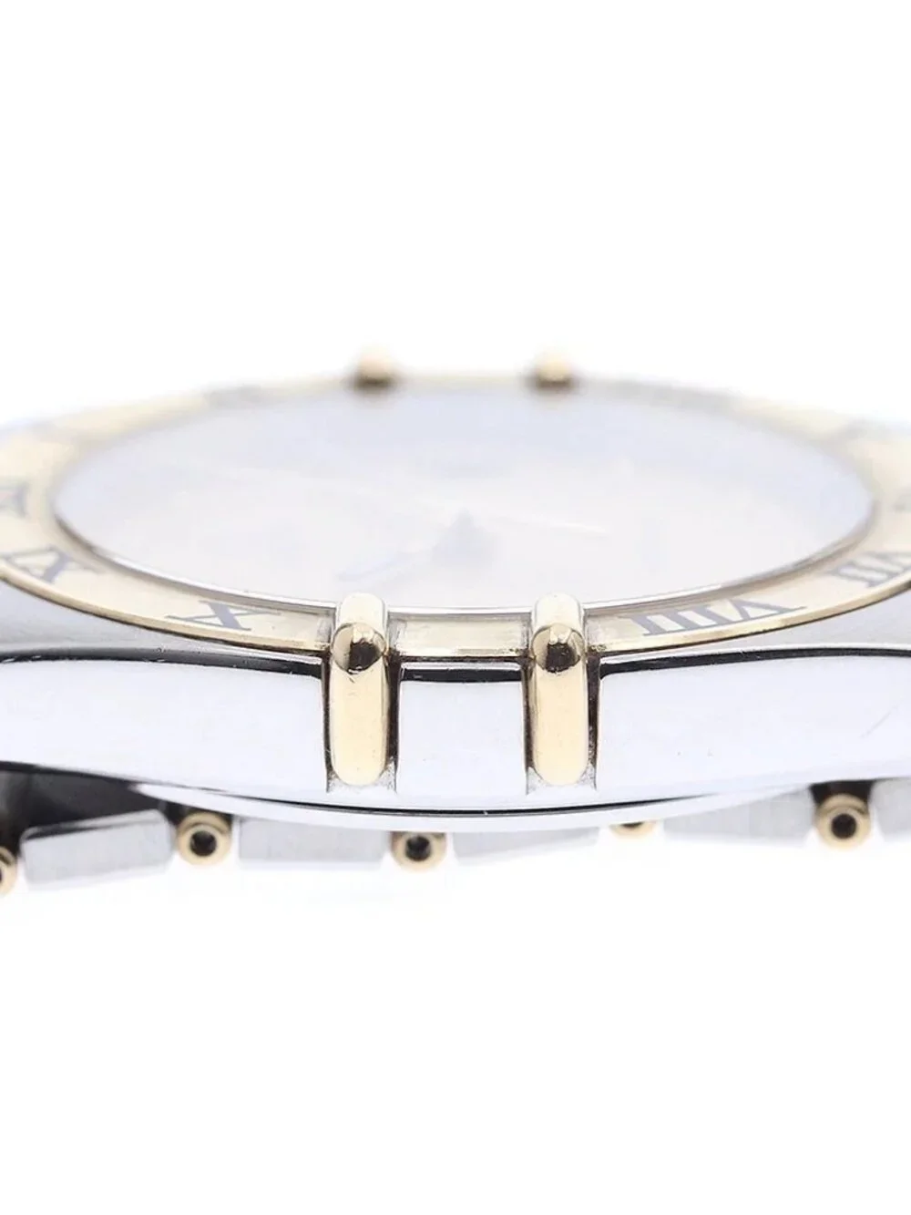 OMEGA Constellation YG bezel half bar gold Dial Quartz Men's Watch_968239